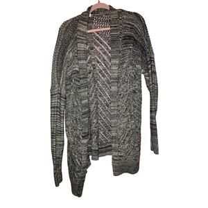 Leo & Nicole XXL Gray Open Knit Cardigan Lightweight Sweater